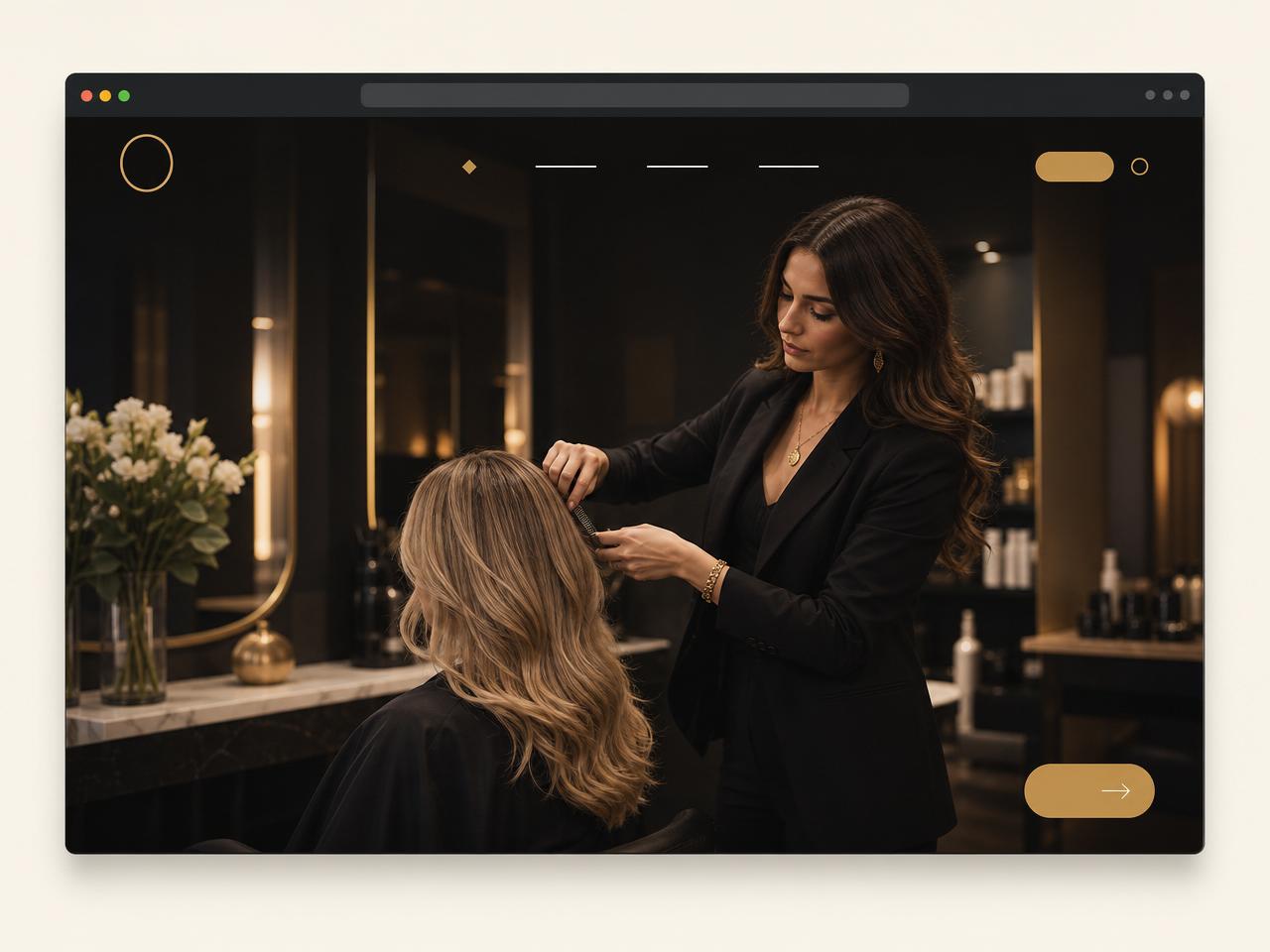 Example website we designed for a beauty business