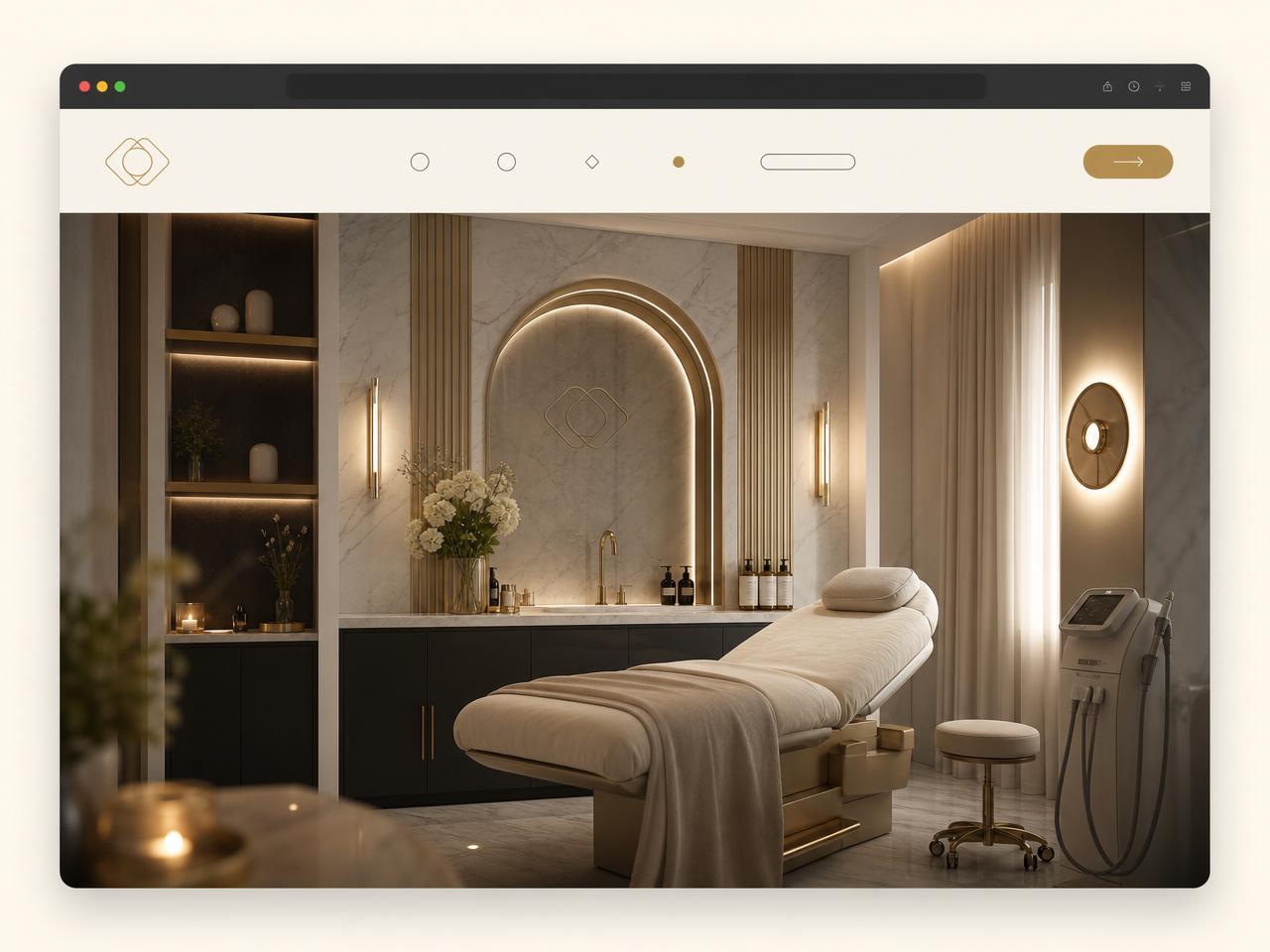 Example website we designed for a beauty business